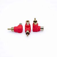 Adaptador Rca 90 Graus Vermelho