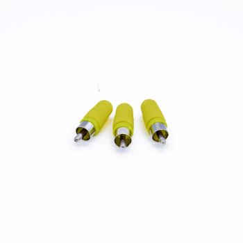 Plug Rca Plstico Amarelo