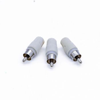 Plug Rca Plstico Branco