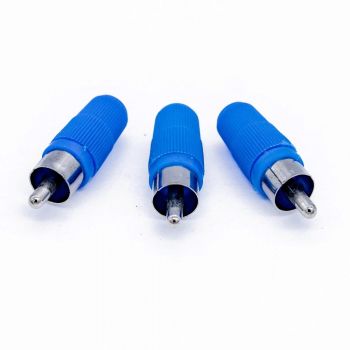 Plug Rca Plstico Azul