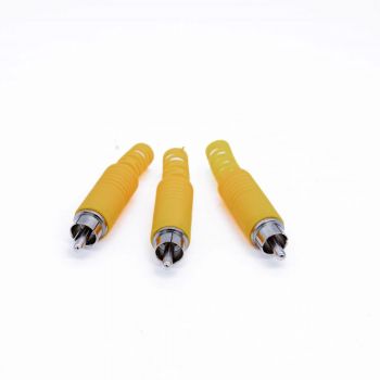 Plug Rca Plstico Longo Amarelo