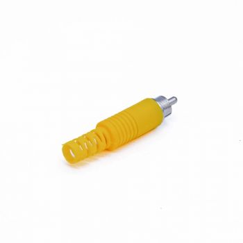 Plug Rca Plstico Longo Amarelo