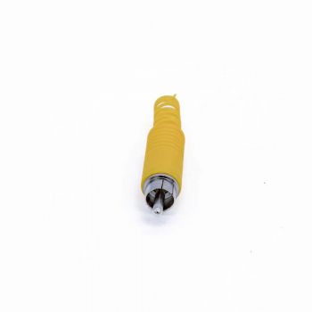 Plug Rca Plstico Longo Amarelo