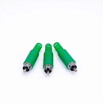 Plug Rca Plstico Longo Verde