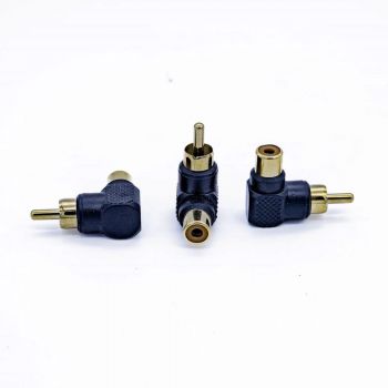 Adaptador Rca 90 Graus Preto