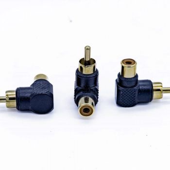 Adaptador Rca 90 Graus Preto