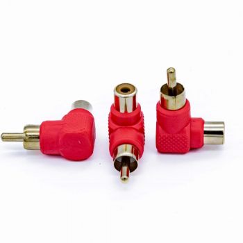 Adaptador Rca 90 Graus Vermelho