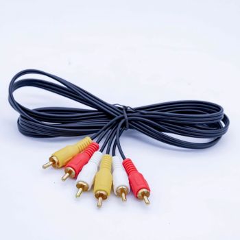 Cabo A/V 3x3 Rca 1,80m Gold