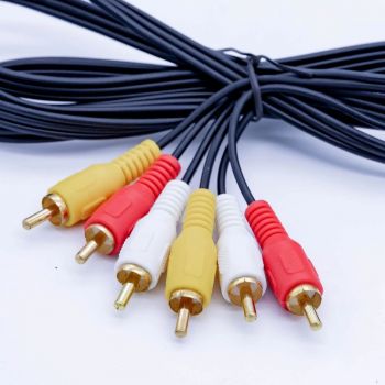 Cabo A/V 3x3 Rca 1,80m Gold