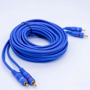 Cabo 2x2 Rca Gold 5m - Azul